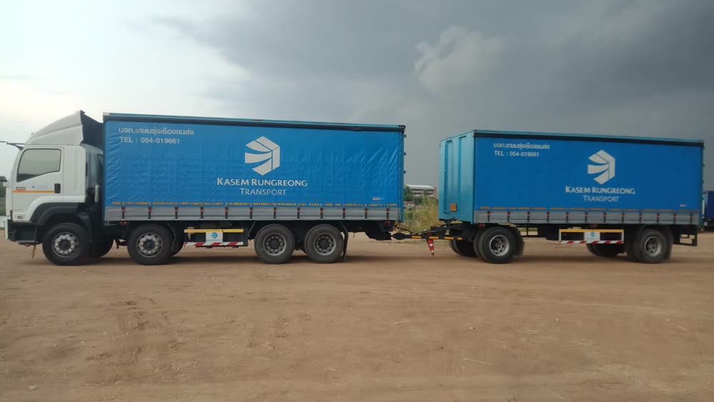 รถพ่วงตู้ผ้าใบเปิดข้าง (Curtain Sider Trailer)